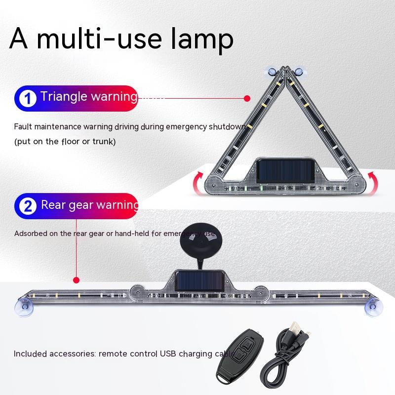 Solar Warning Light Car Anti-collision Flash Emergency Light