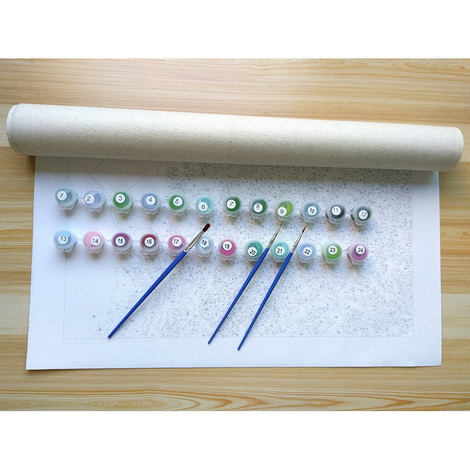 Digital diy pure hand-painted oil painting