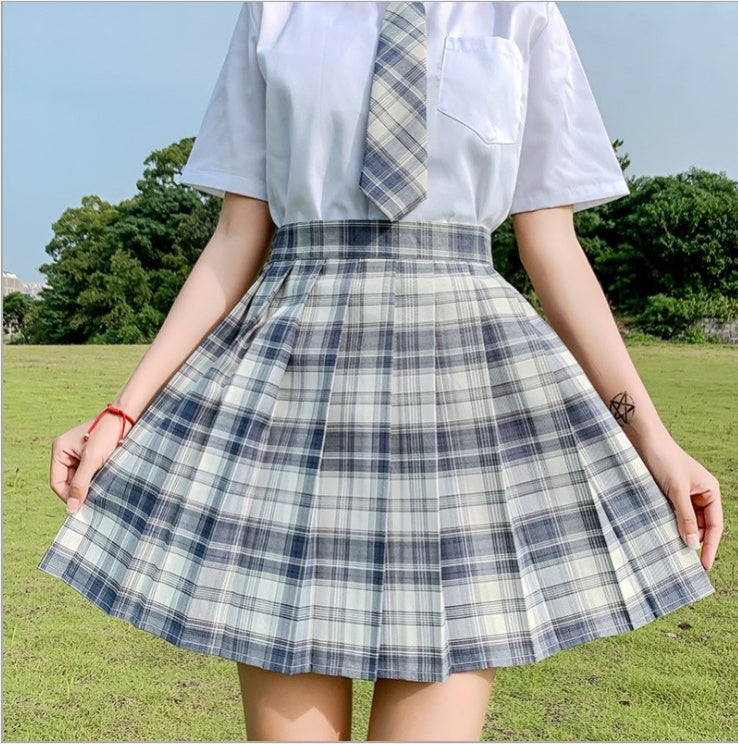 Gentle Knife JK Uniform Plaid Skirt Japanese Skirt High Waist Pleated Skirt Student Uniform School Uniform Skirt Female