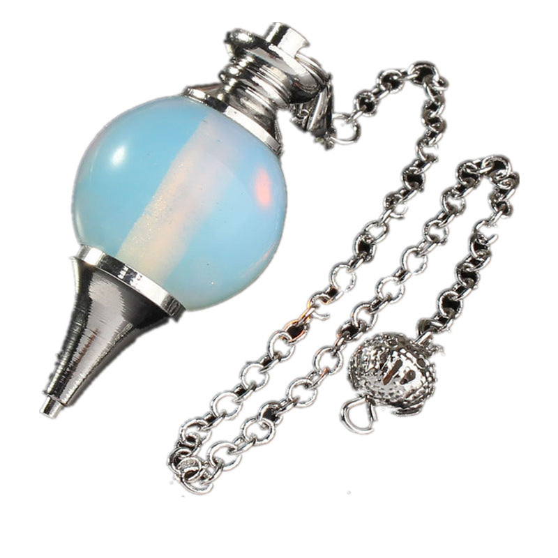 Cross-Border Foreign Trade Crystal Ball Pendant Spirit Pendulum Red Agate Pendant Necklace Female Ethnic Style Turquoise Necklace Spirit Pendulum