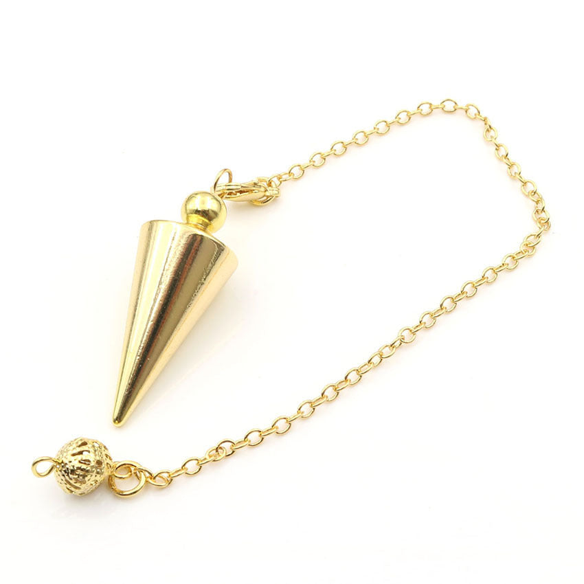 Metal Pendulum Spiral Cone Necklace Ornament
