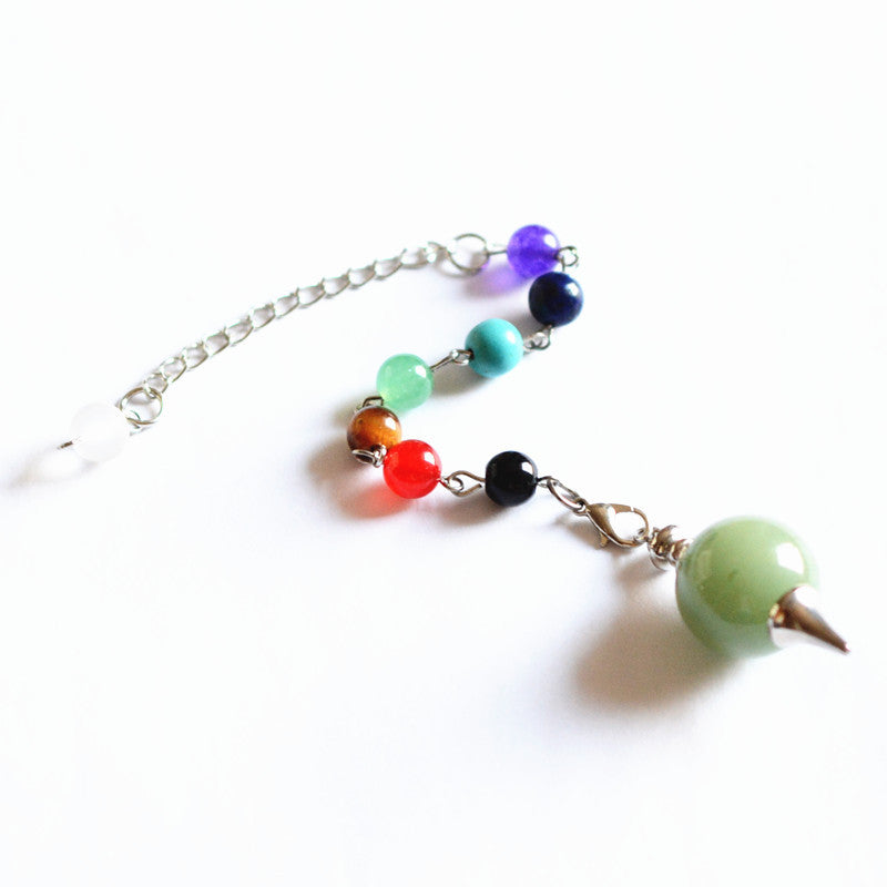 Stone OrnamentsCcone Spirit pendulum stone agate aura pendant divination
