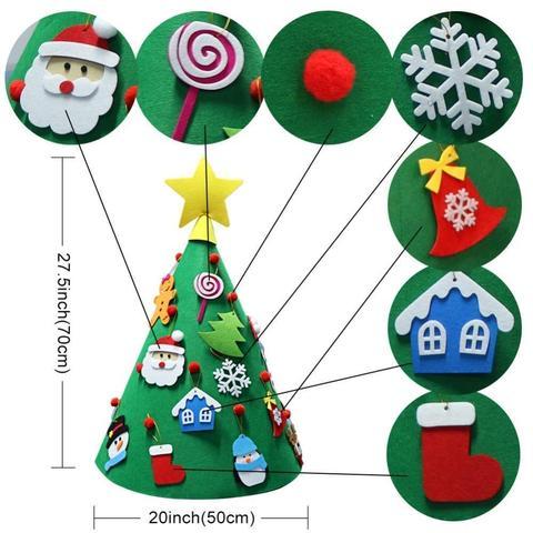 Felt Christmas Tree Three-dimensional Christmas Tree Pendant Children's Puzzle Handmade DIY - MediaEclat.store