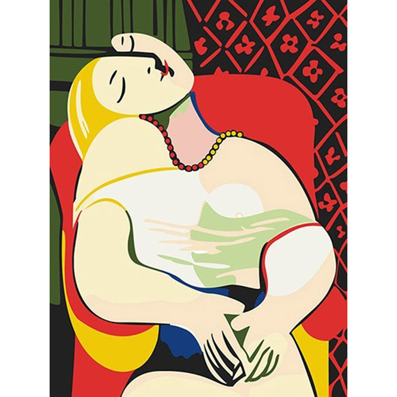 DIY pictures by numbers Picasso Sleeping Woman Painting by numbers on canvas picture by numbers Poster