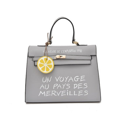 Simple Kelly Letter Tote - MediaEclat.store
