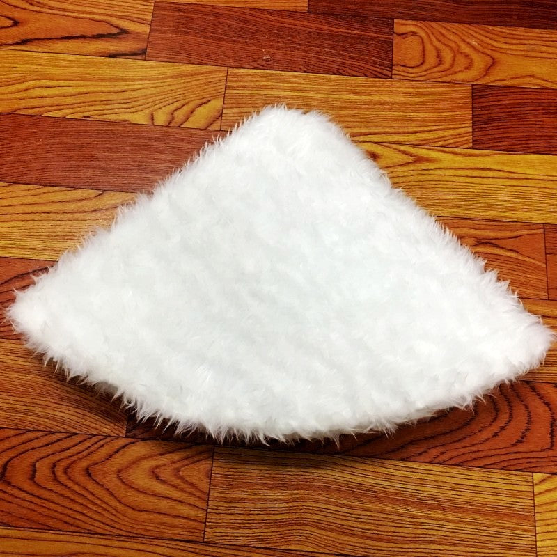 Pure white plush Christmas tree skirt Christmas plush tree skirt 78cm 90cm 122cm Christmas tree decoration tree - MediaEclat.store