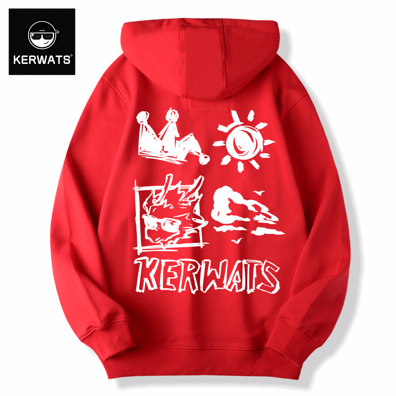 Kerwats Couple Gender-Free Graffiti Printing Sweater