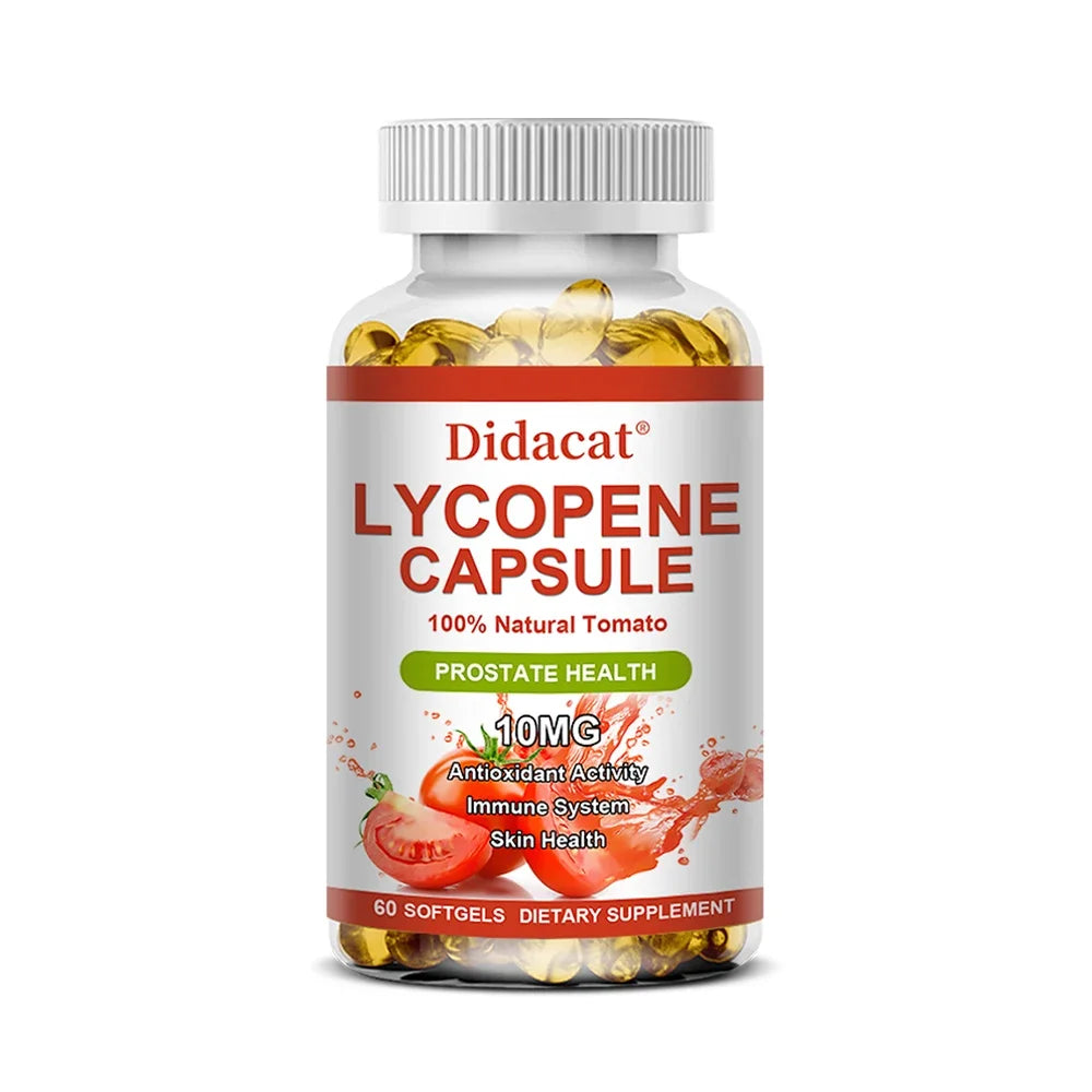 Lycopene Capsules - Prostate Health, Urinary Tract Health, Enhance Immunity,Tomato Extract,Gluten-Free - MediaEclat.store