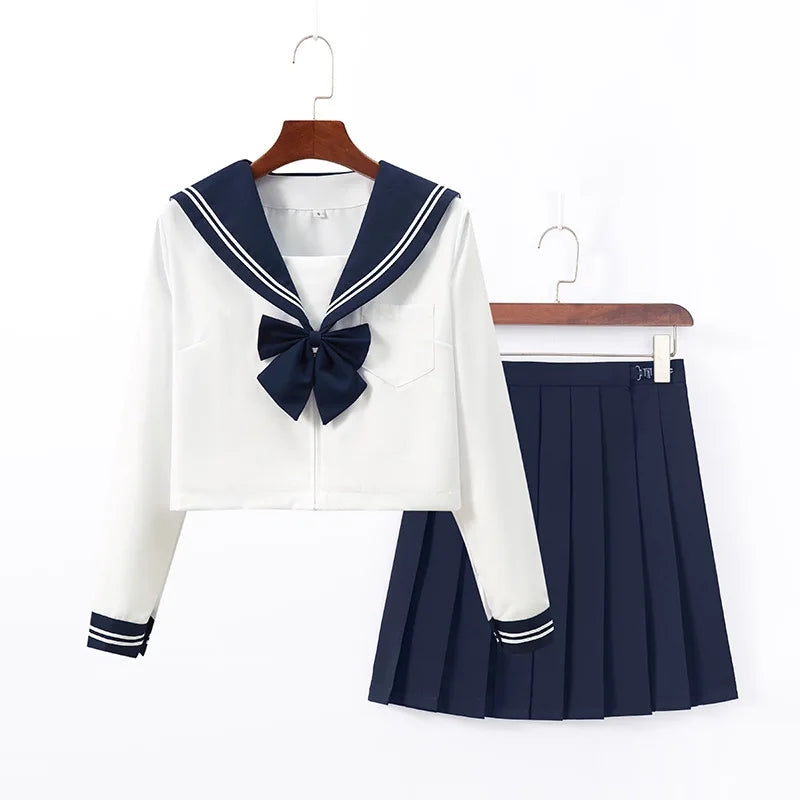 Schoolgirl Uniform Navy Sailor School Uniforms Students Clothes For Girls Anime COS Sailor Navy Suit