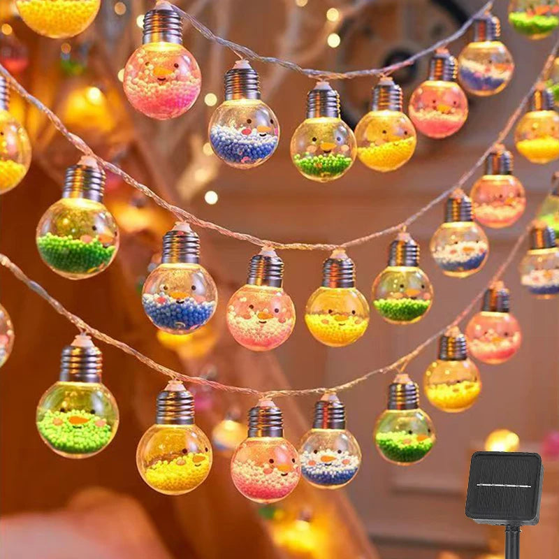 Christmas Tree Solar String Light 5m 20 Bulbs Outdoor Waterproof Fairy Lights for Porch Balcony Garden Decor Solar Fence Light
