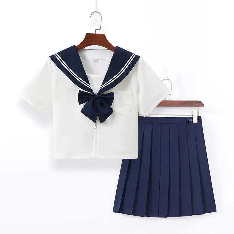 Schoolgirl Uniform Navy Sailor School Uniforms Students Clothes For Girls Anime COS Sailor Navy Suit