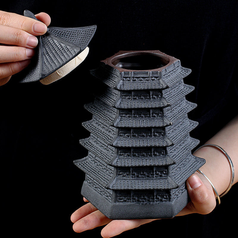 Pu'er Tea Green Black Tea Pagoda Gift Box Storage Jar