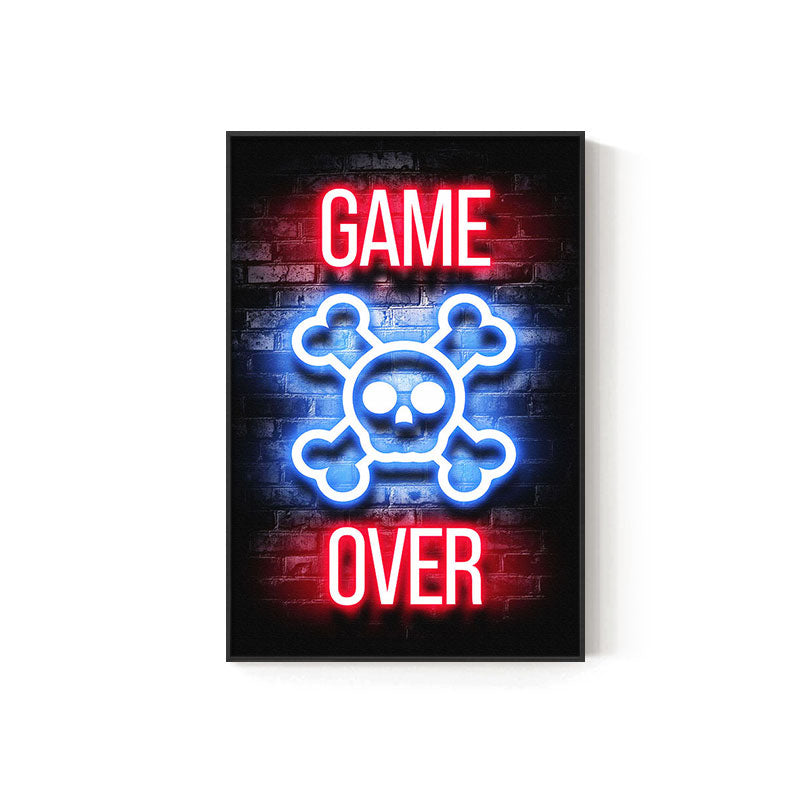 Decorative Picture Hanging On The Handle Of PS Game Machine With Neon Lights