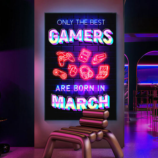 Decorative Picture Hanging On The Handle Of PS Game Machine With Neon Lights