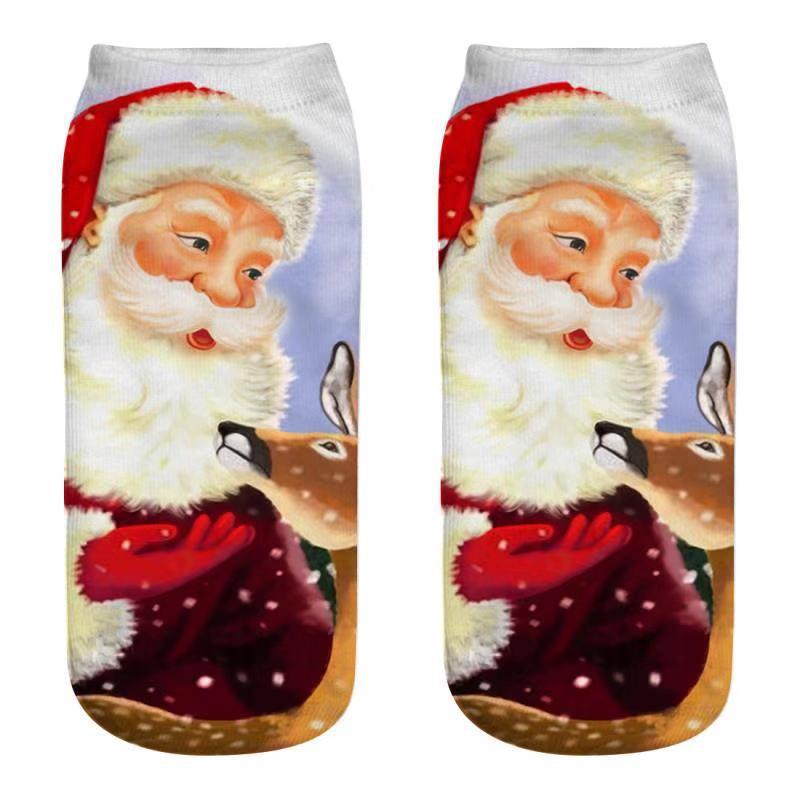 Christmas Stockings Printed Short Socks