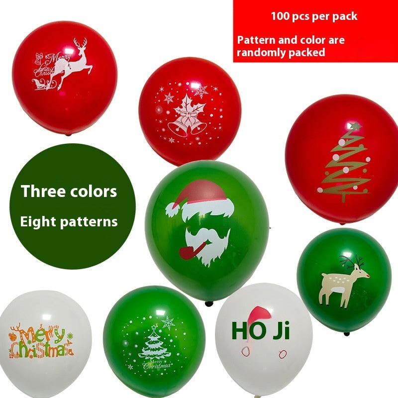 Christmas New Year Balloon Set Festival Decorations Arrangement Props