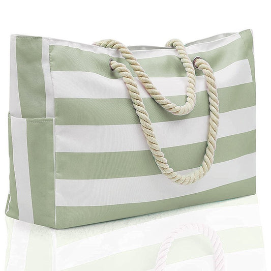Striped Beach Large Storage Canvas Traveling Bag