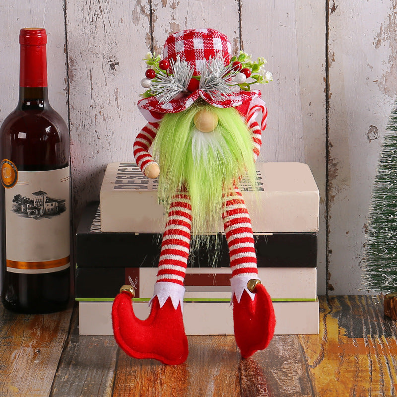 Christmas Long Legs Green Beard Doll Decoration Christmas Decorations