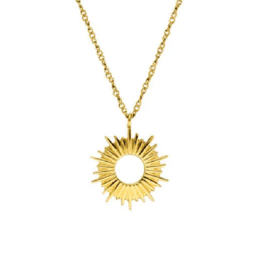 Wind Solar Energy Clavicle Chain Sweater Chain Gold
