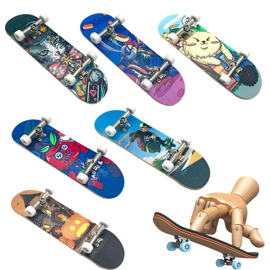 Professional Finger Skateboards DIY Toys Skate Park Tech Parts Deck Stunt Metal Bracket Bearing Wheel Tabletop Toys Gifts