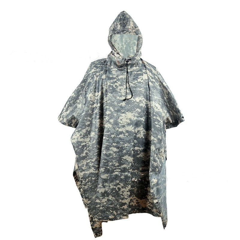 Multifunctional Portable Poncho Camouflage Raincoat