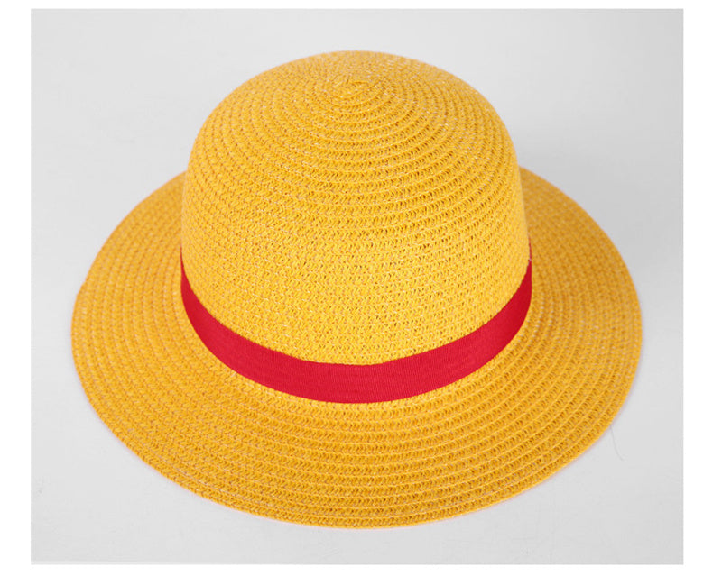 Anime Luffy Anime Cosplay Straw Boater Beach Hat C Ap Halloween Sun Hat