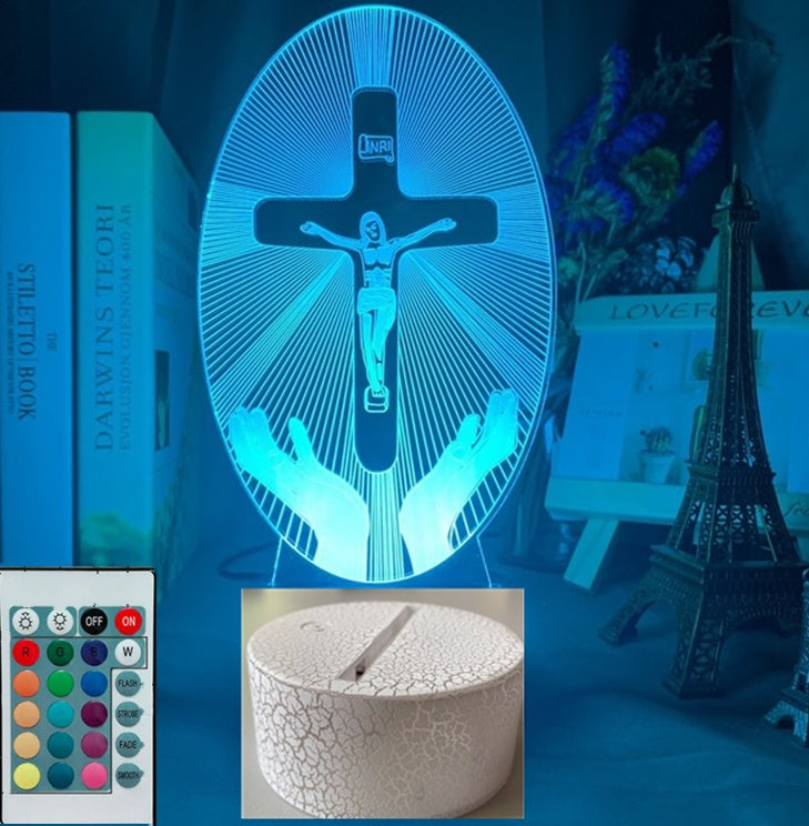 Cross Acrylic 3D Night Light