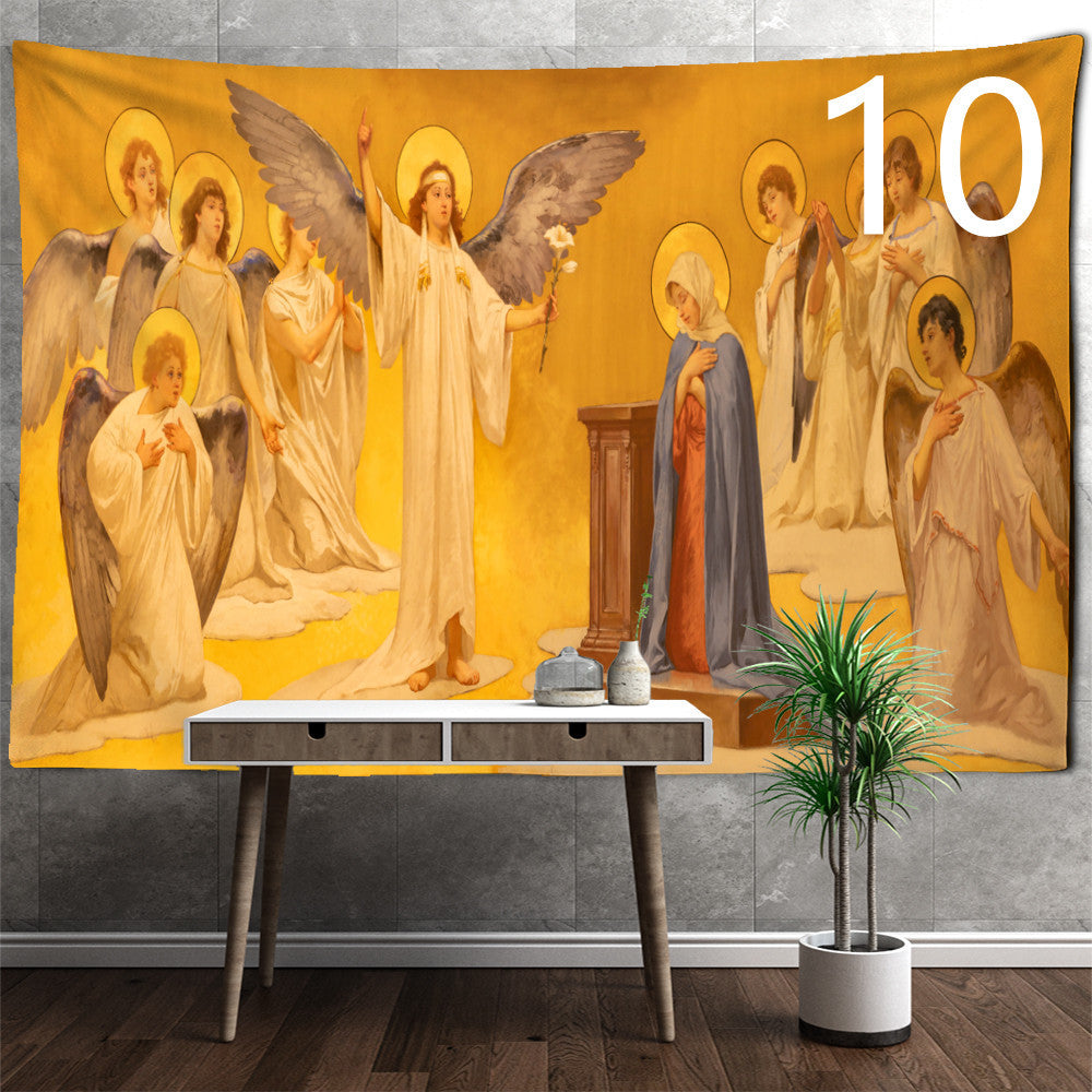 Christ Jesus Art Polyester Fabric Wall Tapestry