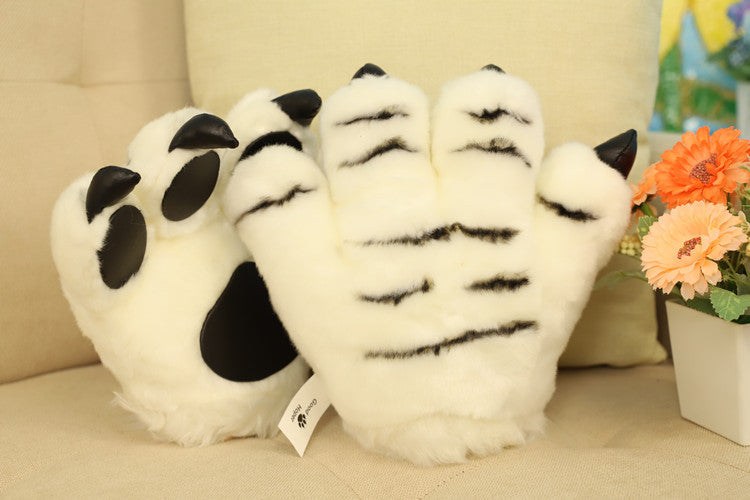 Cute animal plush gloves