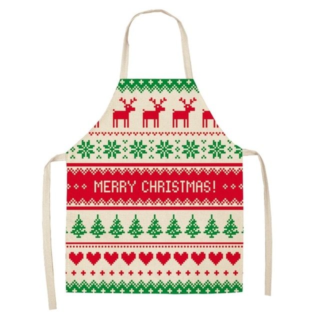 Cotton linen creative Christmas apron