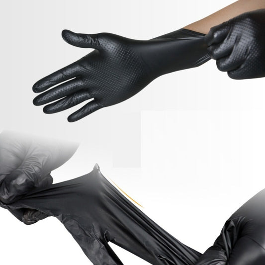 Disposable Black Nitrile Diamond Gloves