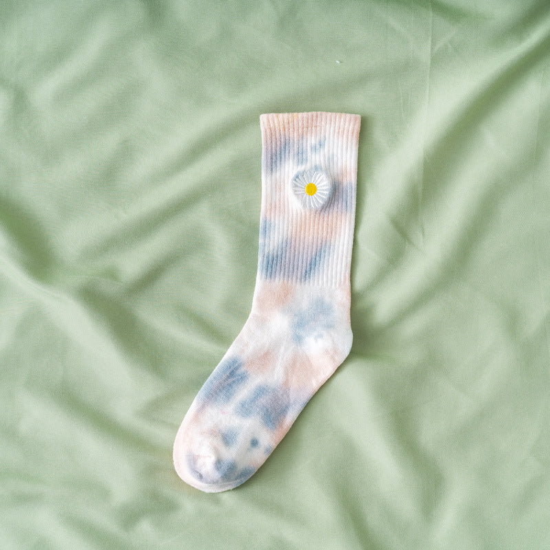 Tie-Dye Style Small Daisy Stockings Stockings