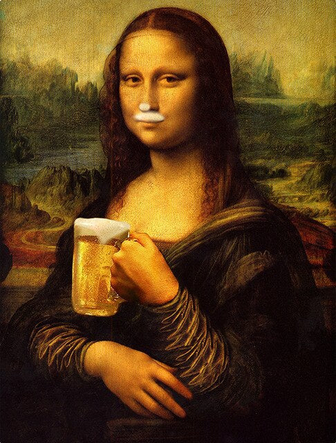 Da Vinci Mona Lisa spoofs canvas painting