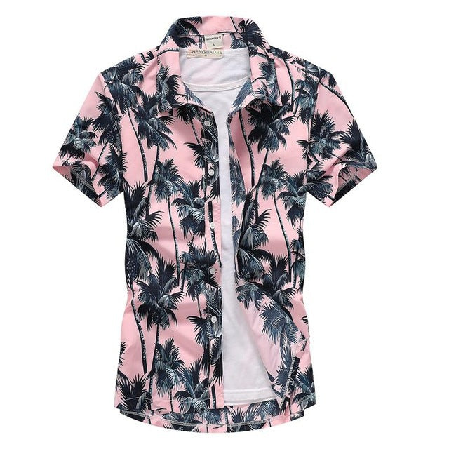 Aloha Shirts Short-sleeved Fashion Chemise Homme Blouse - MediaEclat.store