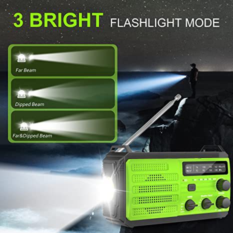 Outdoor Solar Powered Hand Cranked Emergency Radio