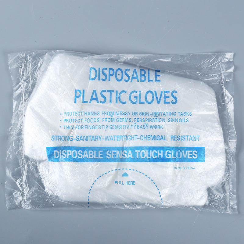 Disposable Gloves Food Duck Neck Fried Chicken Crayfish Transparent New PE Plastic Gloves Waterproof And Oil-proof Gloves For Hairdressing