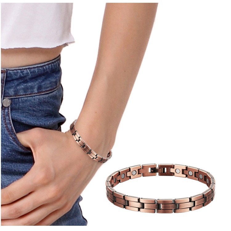 Copper full magnetic health men's bracelet