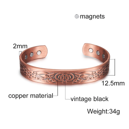 Energy magnetic therapy copper bracelet