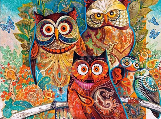 5D DIY Full Diamond Embroidery Paintings Owl Pasted Cross  Owl Diy Diamond Painting Mosaic Home Decoration Animals Craft