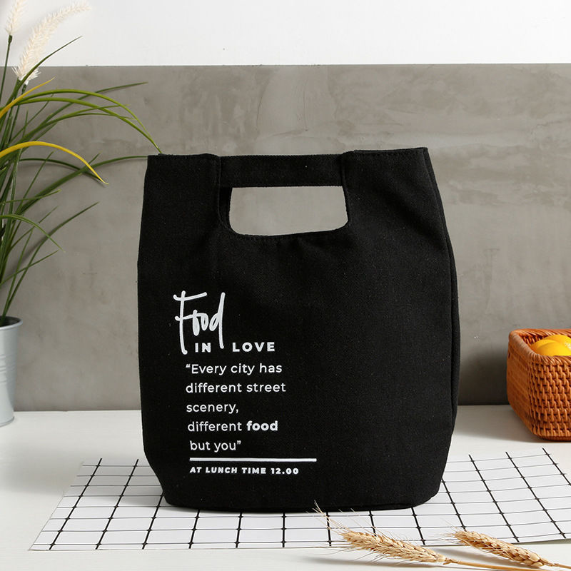 Canvas lunch box bag lunch tote