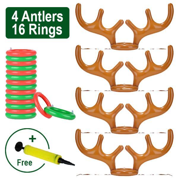 Christmas Game Inflatable Reindeer Antler Hat Ring Toss Christmas Gift