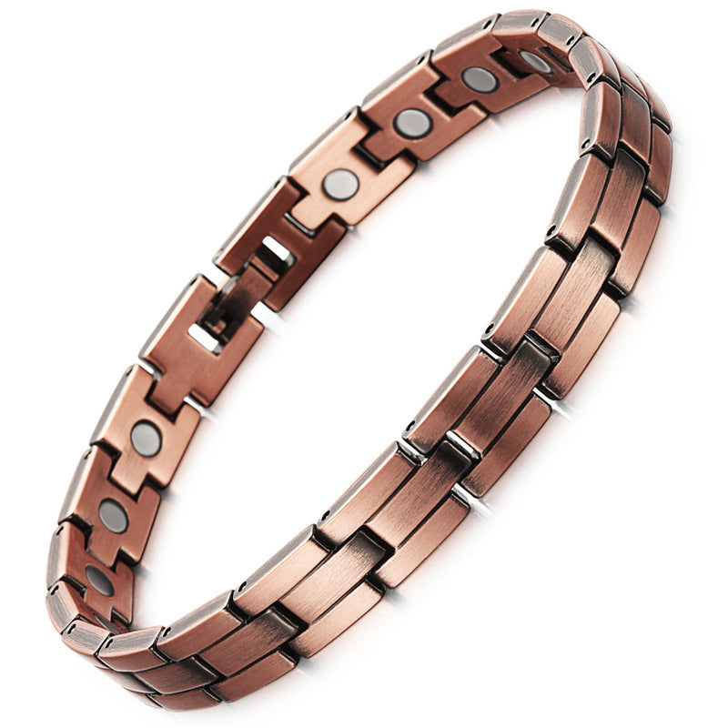 Copper full magnetic health men's bracelet