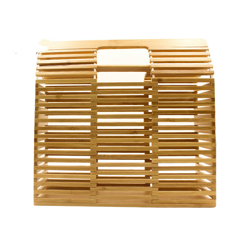 Square bamboo beach bag