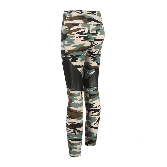 Camouflage gauze printed hips yoga sports leggings - MediaEclat.store