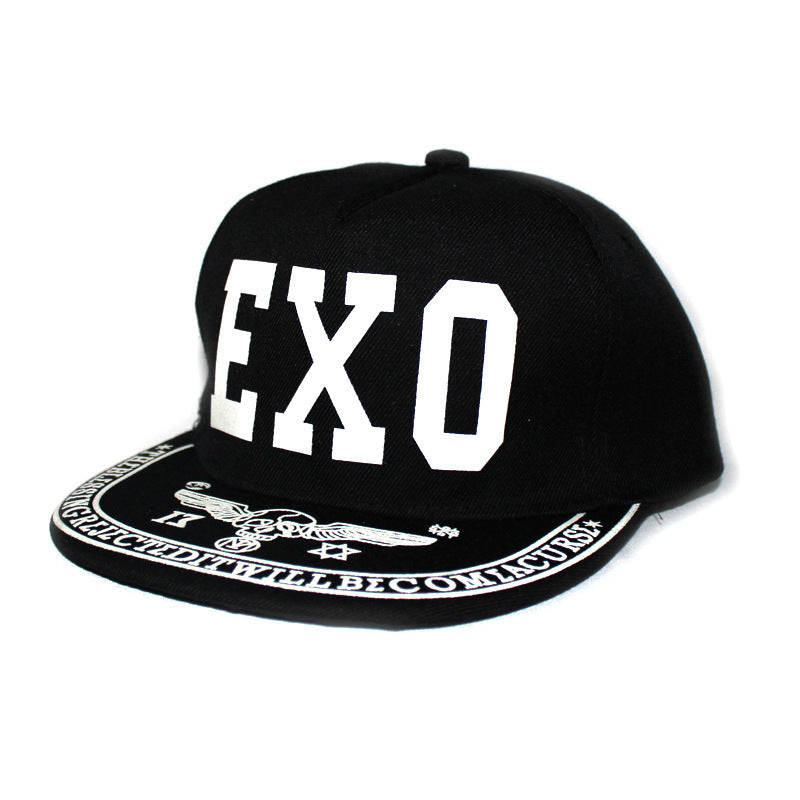 luminous hip-hop EXO black hip hop hat