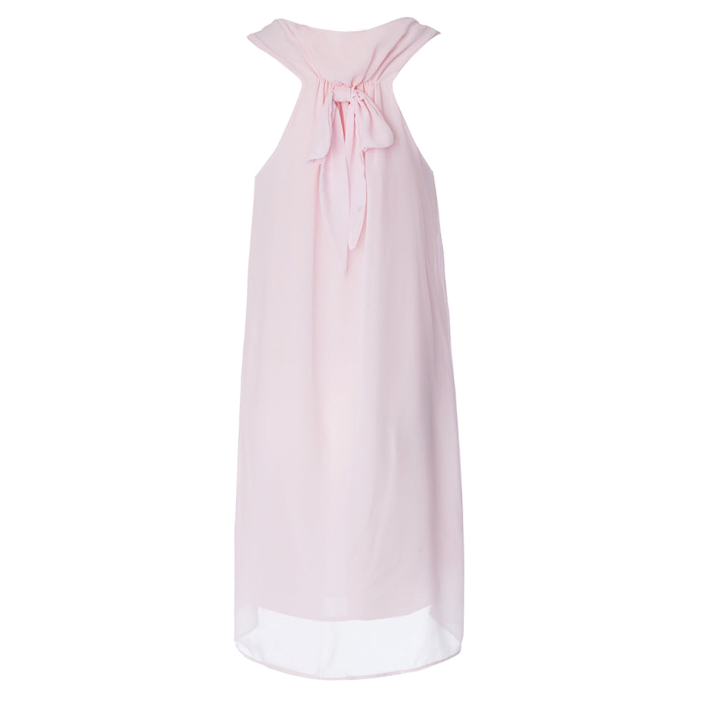 Bowknot Chiffon Shift Tank Dress Sz (L) - MediaEclat.store