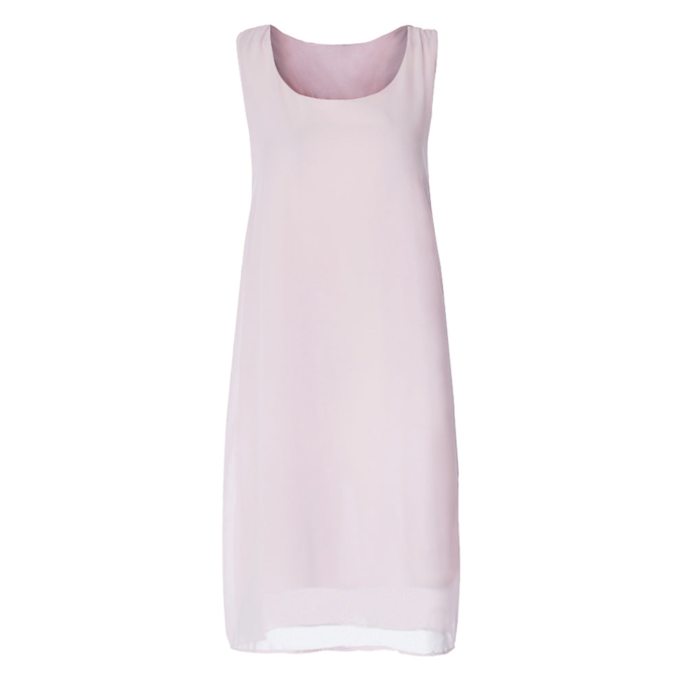 Bowknot Chiffon Shift Tank Dress Sz (L) - MediaEclat.store