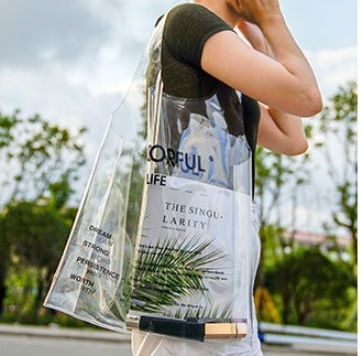 Transparent pvc plastic tote