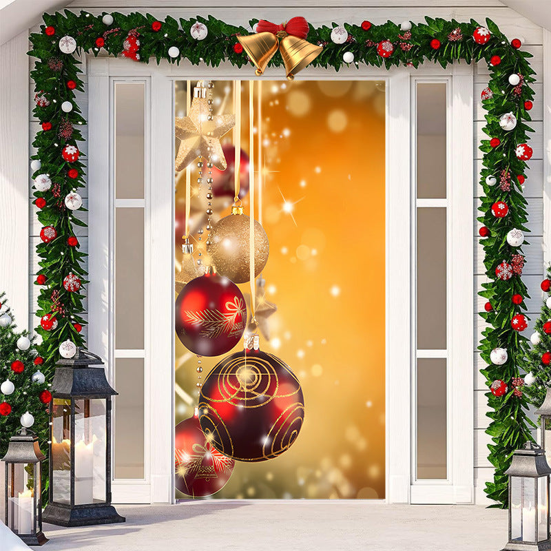 Christmas Festival Door Set Decorative Cloth