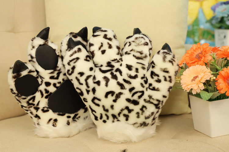 Cute animal plush gloves